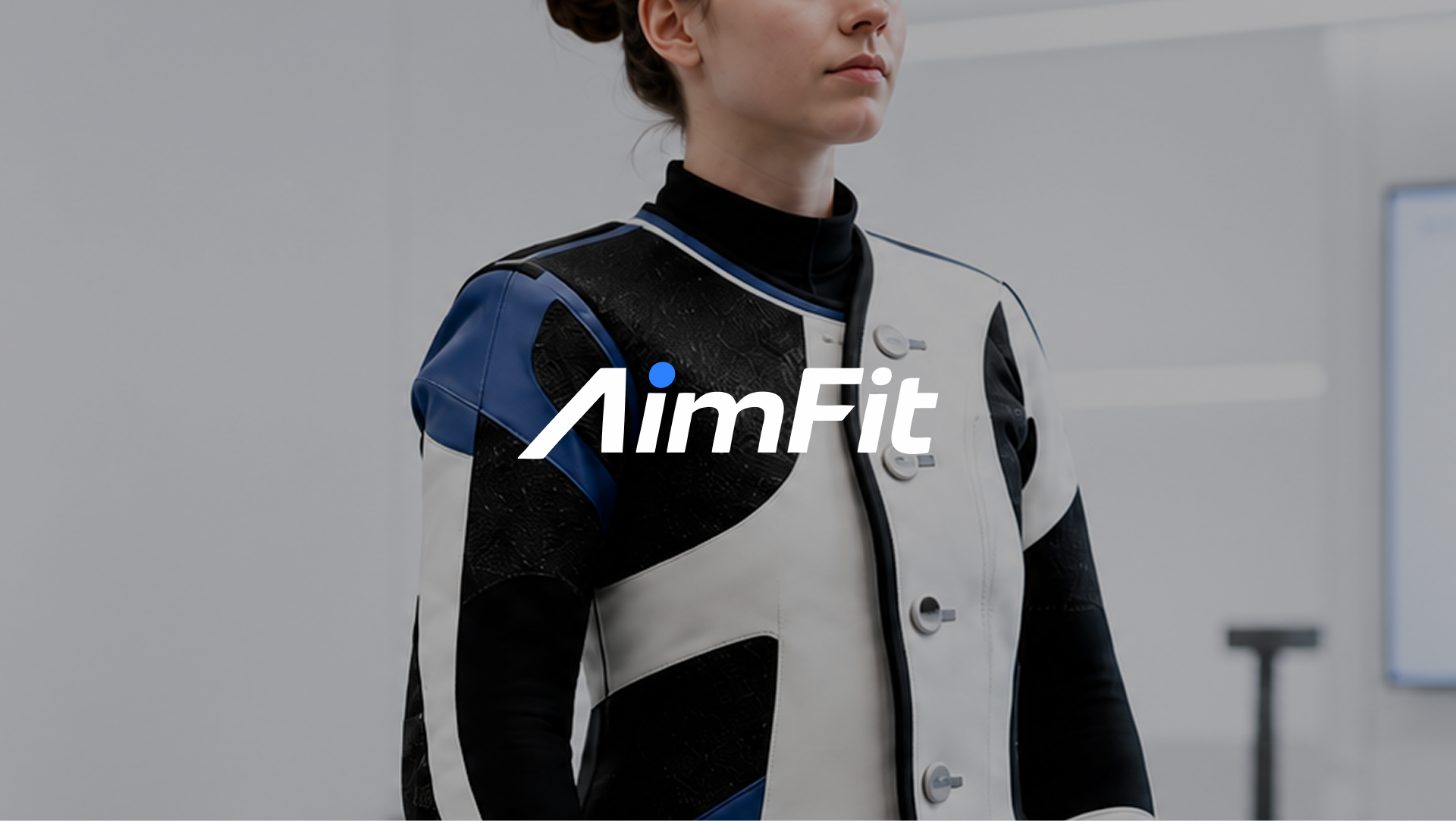 AimFit logo over shooting apparel