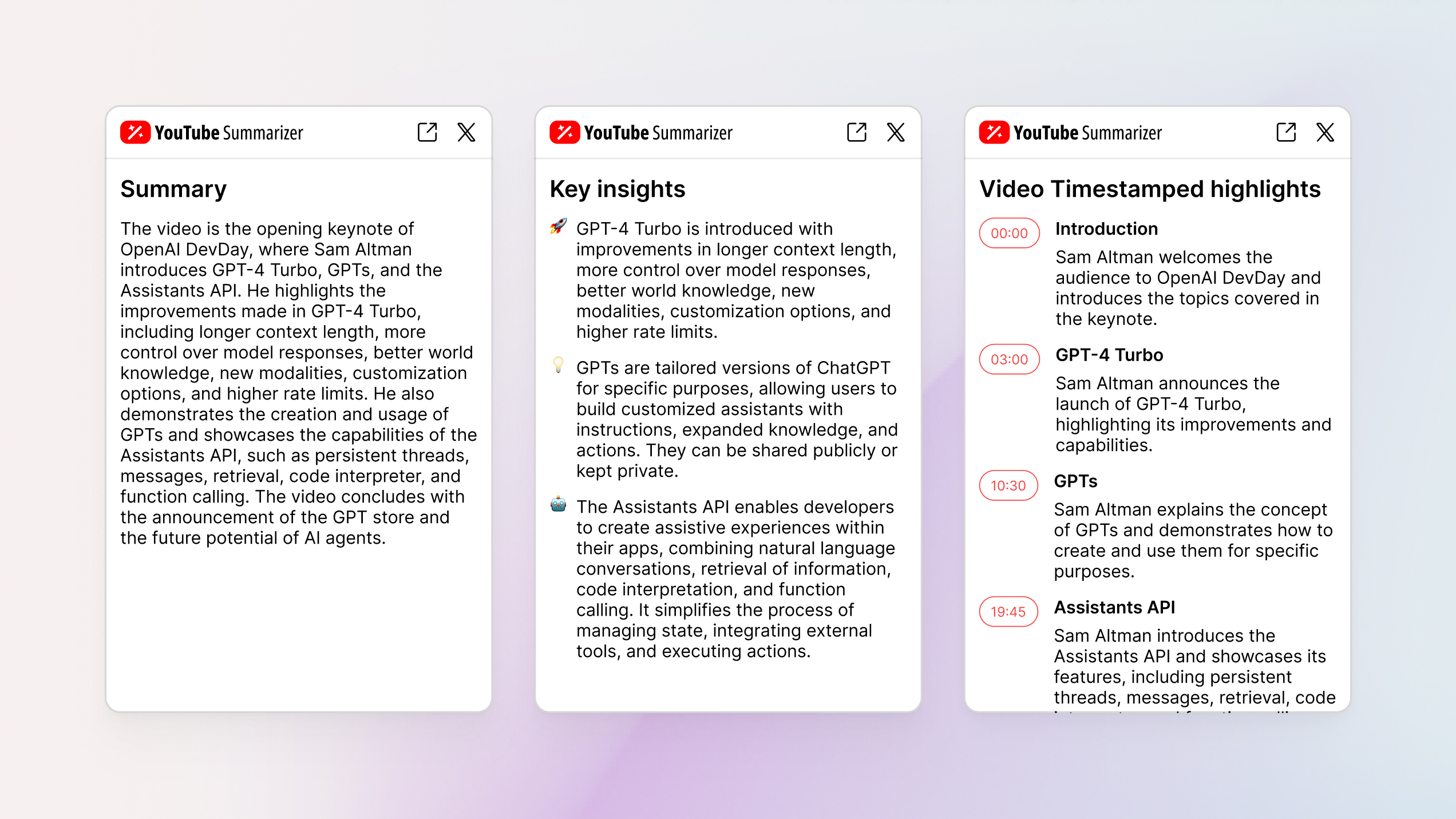 Summary-Viewpoint-Detail Structure